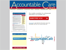 Tablet Screenshot of accountablecarenews.com
